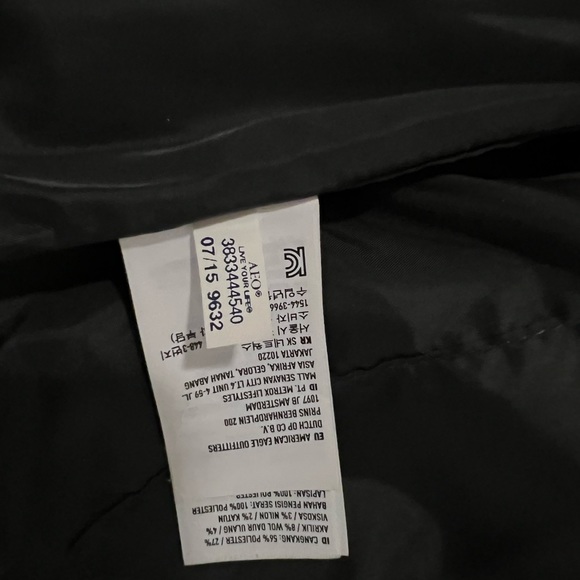 American Eagle Men's Lined Full-Zip Vest - Striped Gray Polyester Blend - XS - Picture 4 of 6